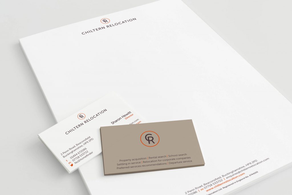 Chiltern Relocation Stationery | IM London | Independent Marketing London | London Website Designer