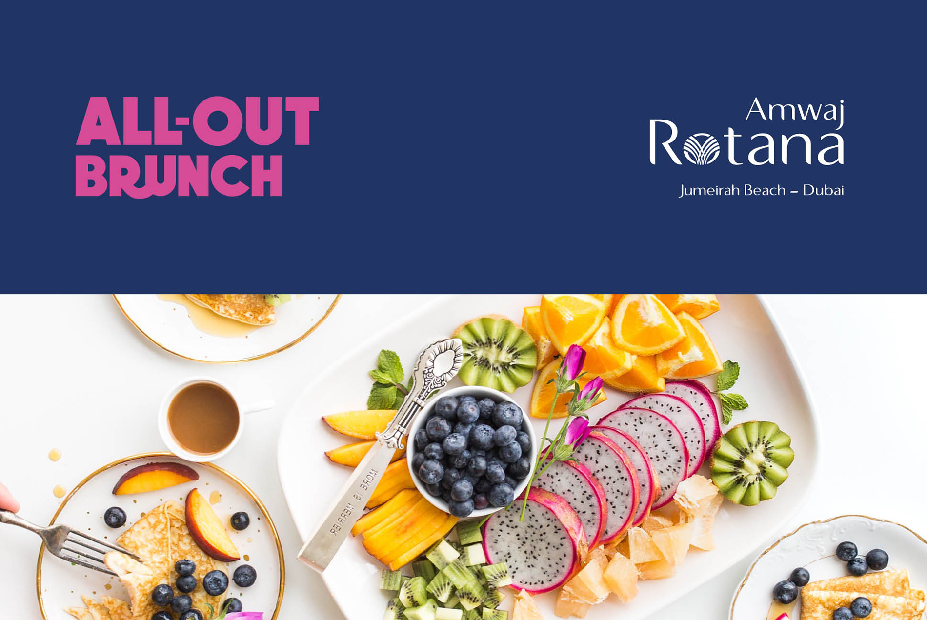 All-out Brunch Branding | All-out Brunch Poster | Amwaj Rotana | Independent Marketing Campaign & Advertising Services | IM London