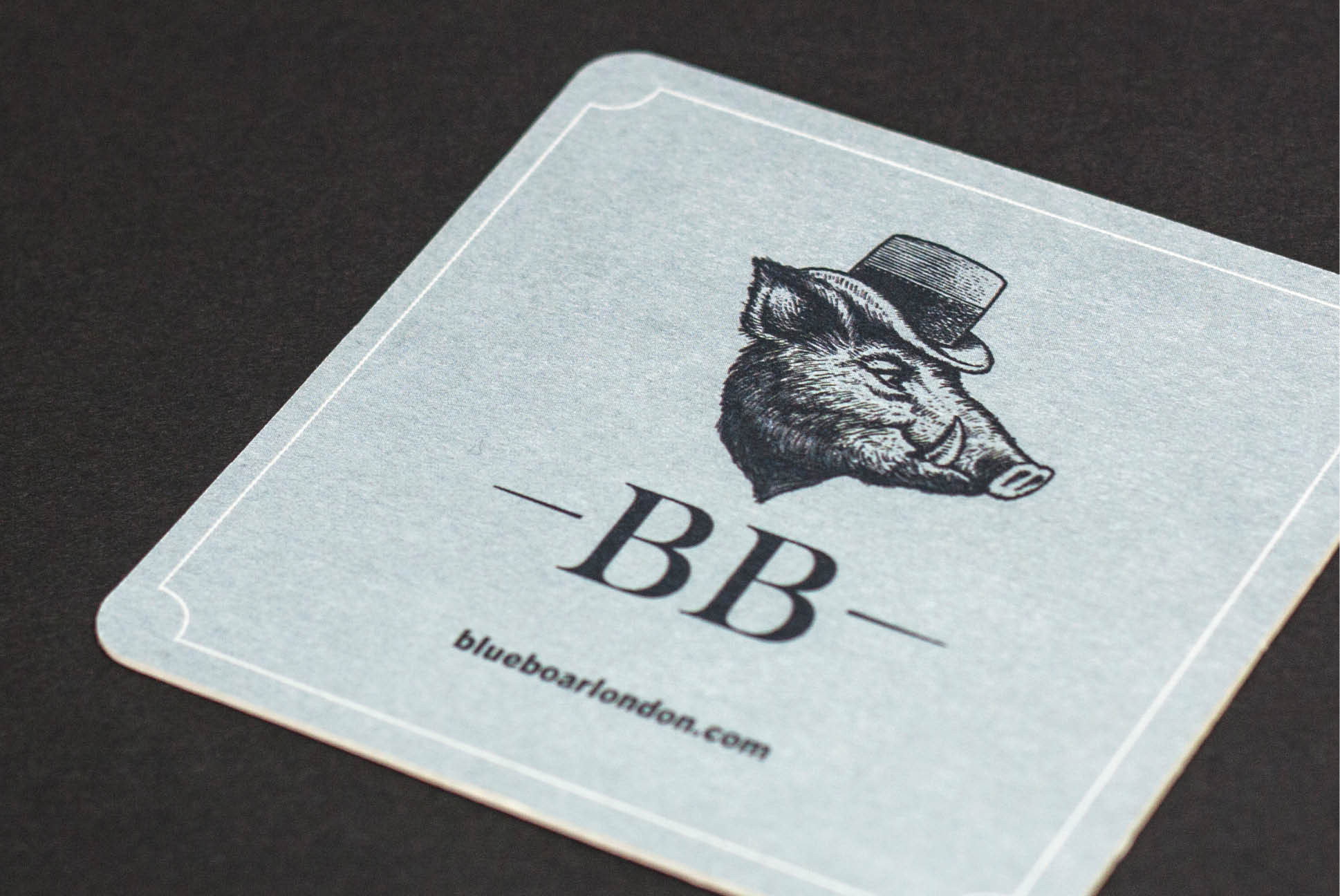 Blue Boar Coaster | Branding and Promotional Collateral - Independent Marketing | IM London | Restaurant Marketing in London