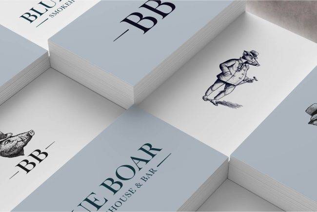Blue Boar Brand identity | Branding and Promotional Collateral - Independent Marketing | IM London | Restaurant Marketing in London