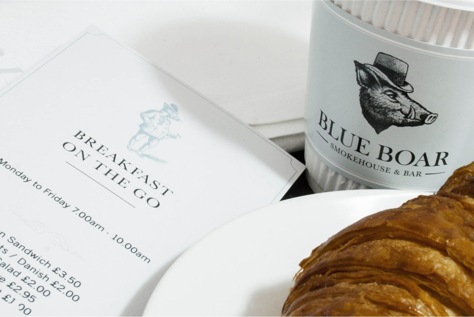 Blue Boar packaging | Branding and Promotional Collateral - Independent Marketing | IM London | Restaurant Marketing in London