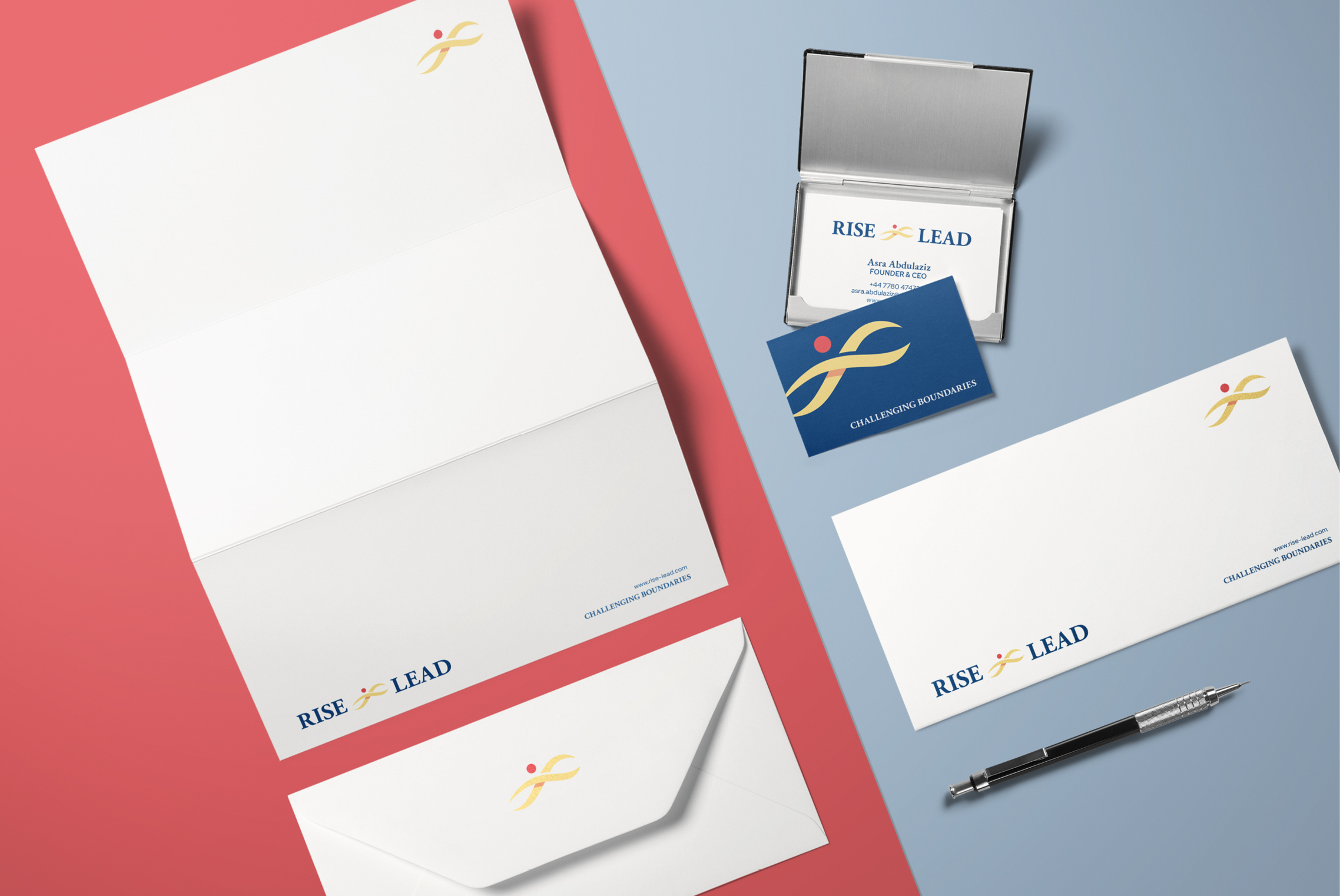 Rise & Lead stationery