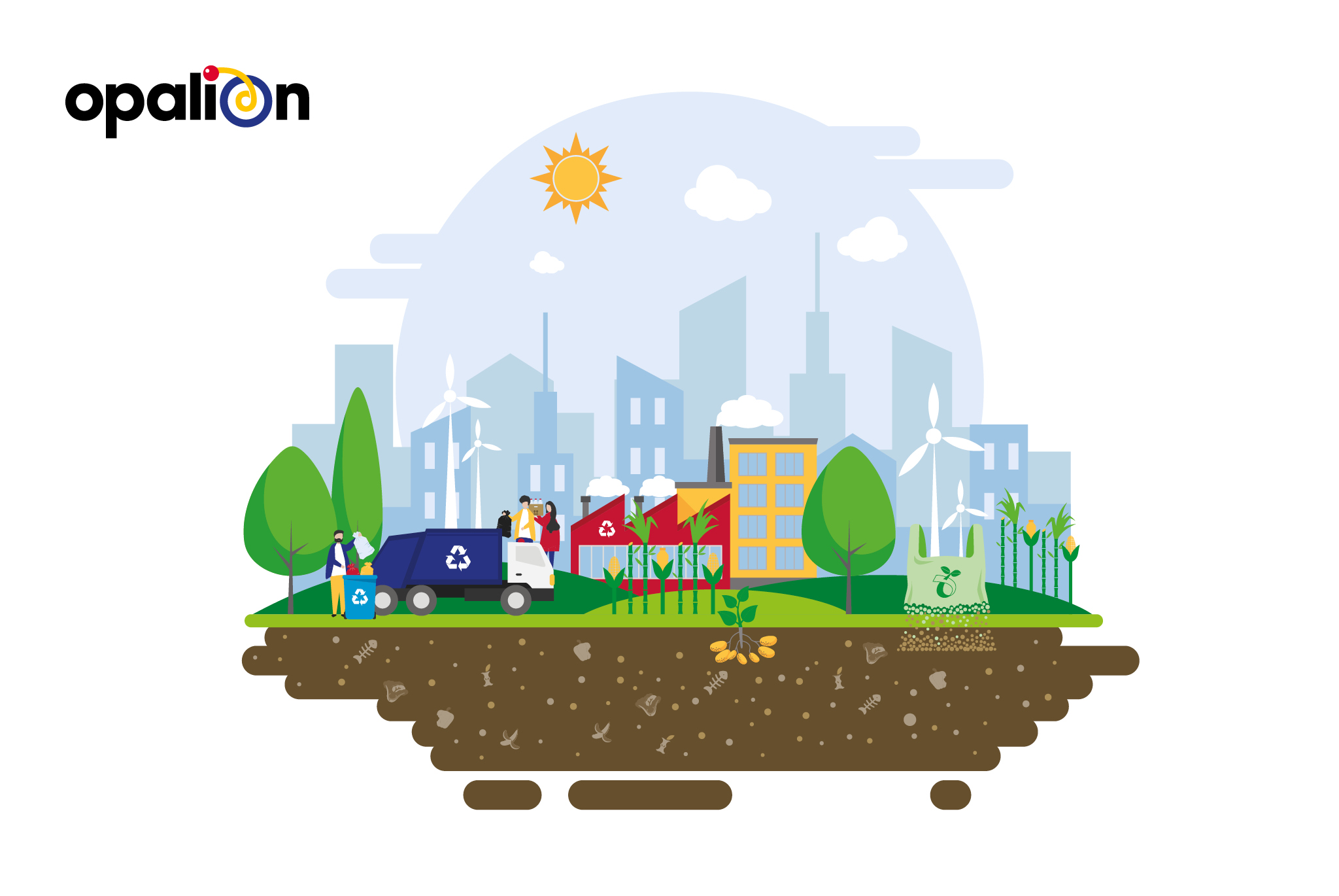 Opalion sustainable brochure spread