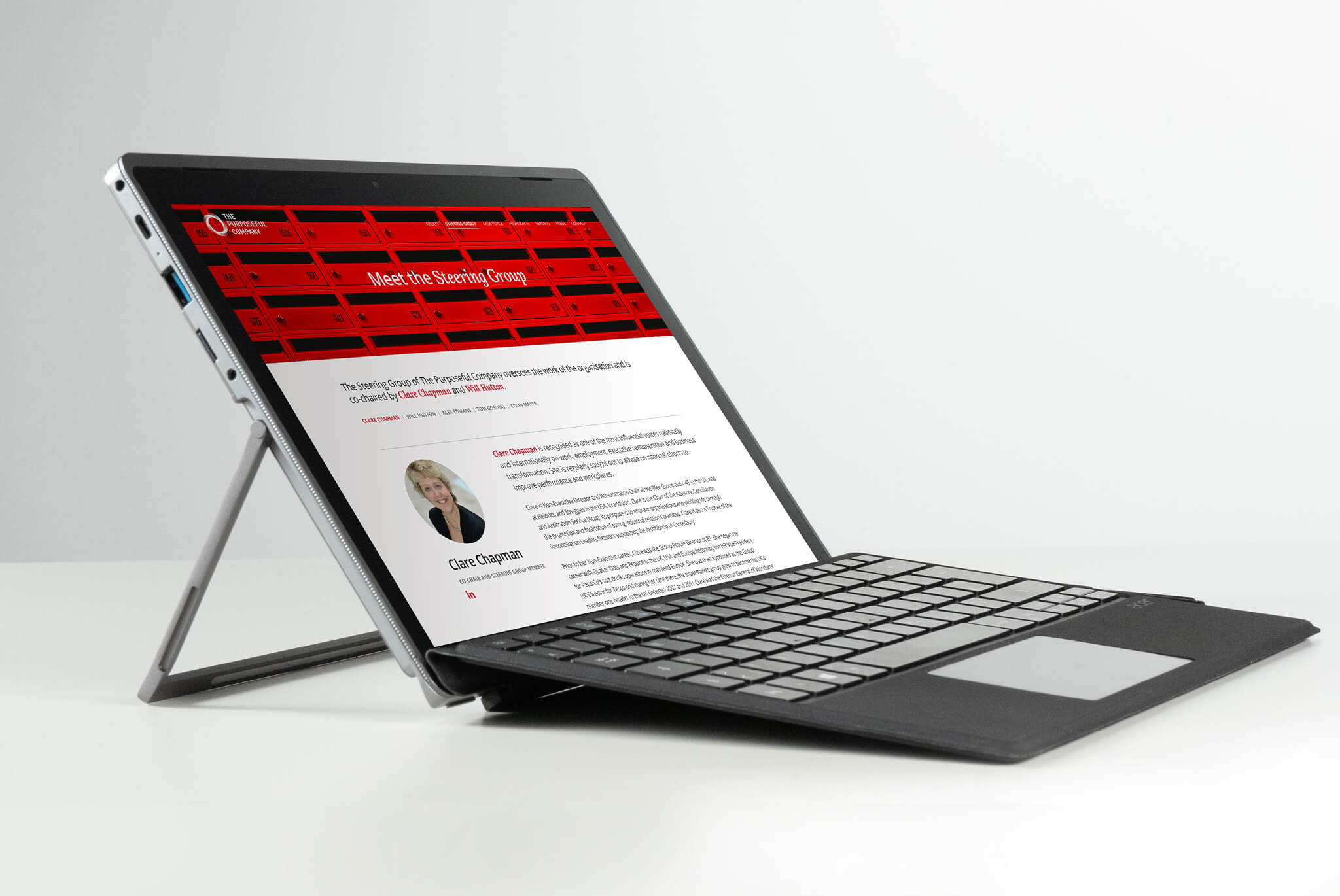 The Purposeful Company Website Tablet